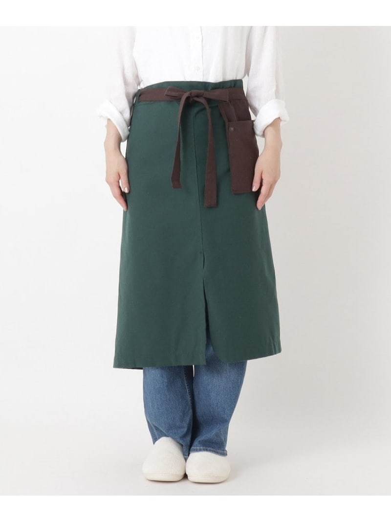 GAP ロングギャルソン リサイクルコットン グリーン*ダークブラウン ＜212Kオリジナル＞ 212 KITCHEN STORE トゥーワントゥーキッチンストア 食器・調理器具・キッチン用品 その他の食器・調理器具・キッチン用品 グリーン[Rakuten Fashion] worldonlinestore-10066949 WORLD ONLINE STORE楽天市場店 サンプル画像2