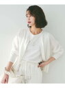 【SALE/10%OFF】【体型カバー/日除け】シアーニットカーディガン UNTITLED アンタイトル トップス カーディガン オレンジ ブラウン ブラック ...