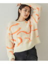【SALE/30%OFF】アート柄ジャカードニット【洗濯機洗い可/抗ピル】 OPAQUE.CLIP オペークドットクリップ トップス ニット ホワイト グレー【...