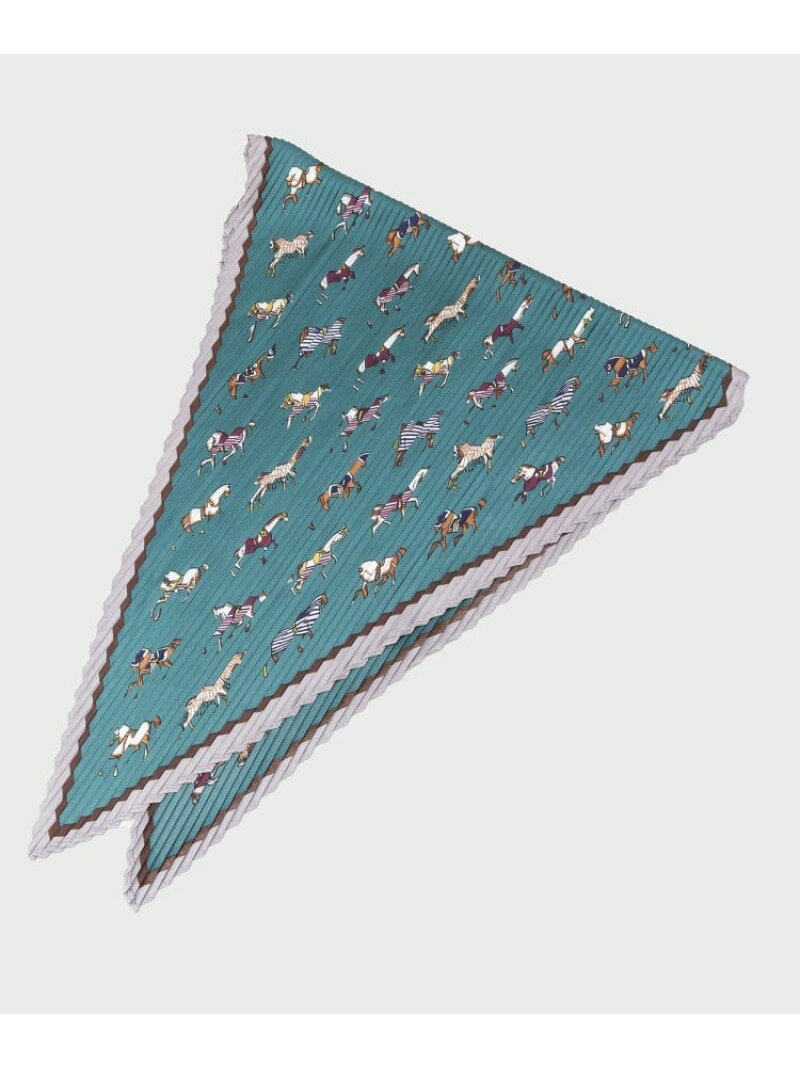 プリーツスカーフ THE SHOP TK ザ ショップ ティーケー ファッション雑貨 スカーフ・バンダナ ブラック ベージュ グリーン グレー[Rakuten Fashion]