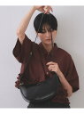 【軽量】オイル調合皮ムーンショルダーバッグ OPAQUE.CLIP オペークドットクリップ バッグ ショルダーバッグ ブラック ブラウン【送料無料】[Rakut...