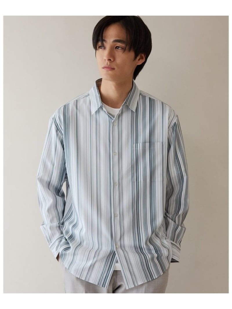 マルチストライプ長袖シャツ THE SHOP TK ザ ショップ ティーケー トップス シャツ・ブラ