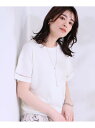 【SALE/10%OFF】【UVカット/洗える】フレアスリーブニットトップス SHOO・LA・RUE シューラルー トップス ニット ブラック ピンク ネイビー...