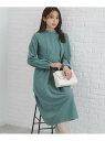 【SALE/30%OFF】《S-LLsize》起毛ツイード調ジャージワンピース【洗濯機洗い可】 index インデックス ワンピース・ドレス その他のワンピース...