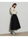 【SALE/20%OFF】フクレジャカードタックスカート GALLEST インディヴィ スカート ロング・マキシスカート カーキグリーン ブラック【RBA_E】...