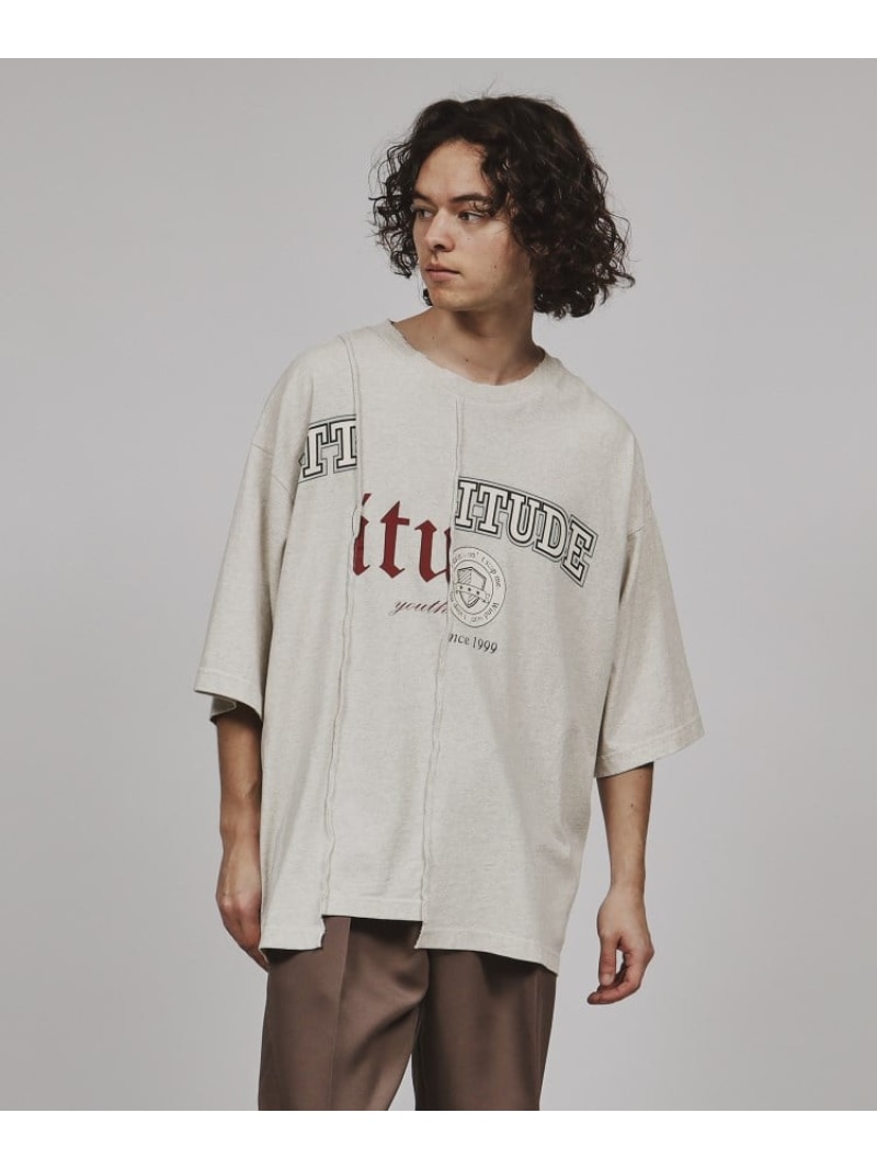 【SALE／30%OFF】リメイクライクTシャツ tk.TAKEO KIKUCHI ティーケータケオキクチ トップス カットソー・Tシャツ ホワイト グレー ブラック【RBA_E】【送料無料】[Rakuten Fashion]