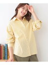 【SALE/30%OFF】【洗える/S-LL】いろいろ ストライプシャツ SHOO・LA・RUE シューラルー トップス シャツ・ブラウス イエロー ブルー ネ...