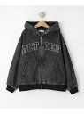 【130-150cm】デニムフードブルゾン SHOO・LA・RUE シューラルー ジャケット・アウター ブルゾン・ジャンパー ブルー ブラック【先行予約】*【送...