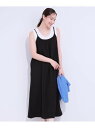 【SALE/30%OFF】ぽこぽこギャザーキャミワンピース SHOO・LA・RUE シューラルー ワンピース・ドレス その他のワンピース・ドレス ブラック【RB...