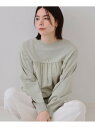 【SALE/20%OFF】ギャザーフハクドッキングニット【洗濯機洗い可】 OPAQUE.CLIP オペークドットクリップ トップス ニット ブルー ブラック【R...