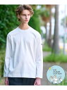 【接触冷感/抗菌防臭/消臭】ICE CLEAR COTTON クルーネックロンT DRESSTERIOR ドレステリア トップス カットソー・Tシャツ ホワイト...