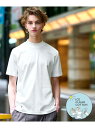 【接触冷感/抗菌防臭/消臭】ICE CLEAR COTTON モックネックT DRESSTERIOR ドレステリア トップス カットソー・Tシャツ ネイビー ホ...