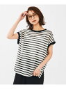 【SALE/20%OFF】シアーボーダーカットソー UNTITLED アンタイトル トップス カットソー・Tシャツ ホワイト ブラック【RBA_E】【送料無料】...