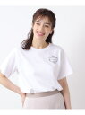 【日本製】フローラルクラウン ロゴTシャツ LAURA ASHLEY ローラ アシュレイ トップス カットソー・Tシャツ ホワイト ブラック ブルー【送料無料】...