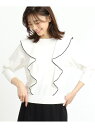 【SALE/60%OFF】【夏SALE】ラッフルフリルプルオーバーニット Reflect リフレクト トップス ニット ブルー ホワイト ブラック レッド イエ...