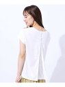 【SALE/40%OFF】【UV】後ろ姿に技あり バックレーストップス SHOO・LA・RUE シューラルー トップス カットソー・Tシャツ ブラック ホワイト...
