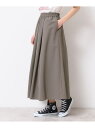 【SALE/43%OFF】【ウエストゴム・洗える】ナイロンフレアスカート Dessin デッサン スカート ロング・マキシスカート カーキグリーン ブラック グ...