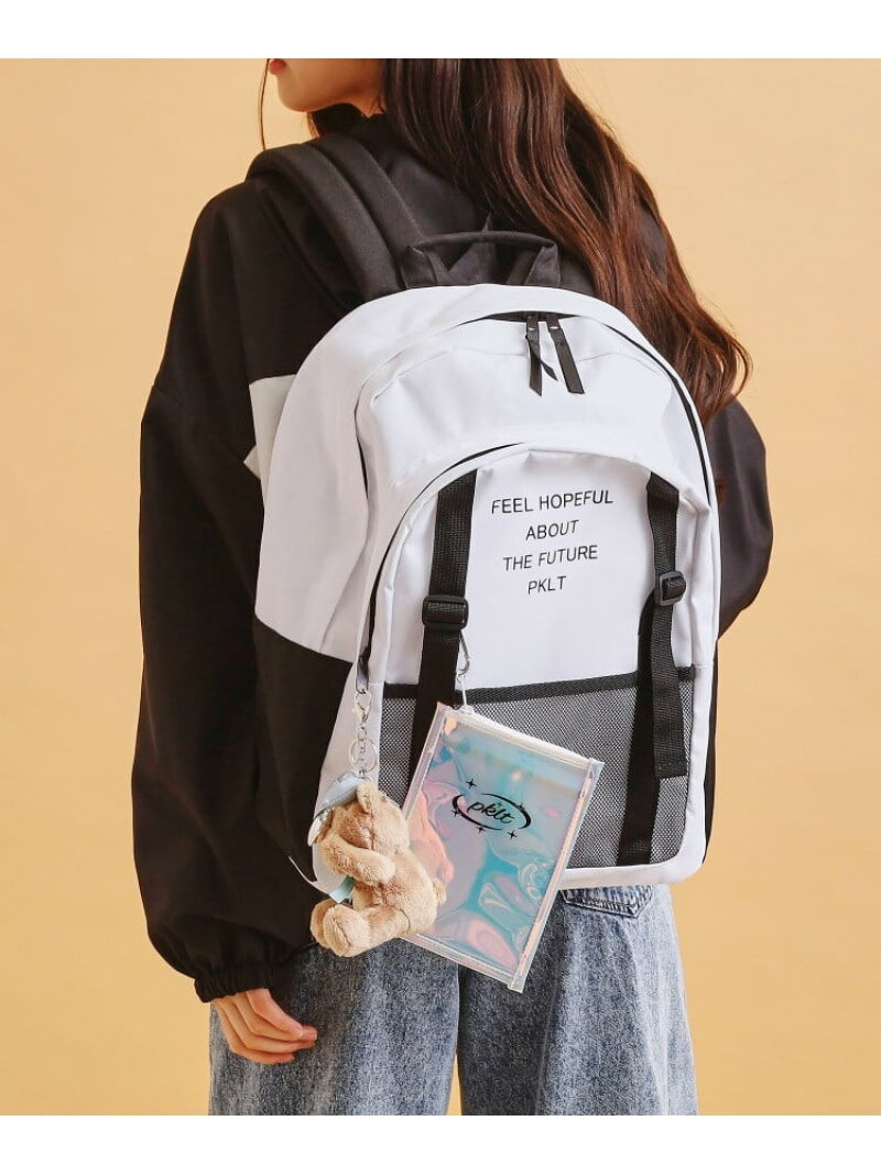 【容量約29.5L】ミニポーチ付きリュック PINK-latte ピンク ラテ バッグ リュック・バックパック ピンク ブラック ホワイト【送料無料】[Rakuten Fashion]のサムネイル