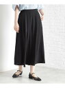 フレアスカーチョ【防シワ/接触冷感/洗濯機OK/セットアップ可】 THE SHOP TK ザ ショップ ティーケー パンツ その他のパンツ ベージュ ブルー ブ...