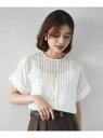 【SALE/30%OFF】【シアー/洗える】コットンピンタックブラウス UNTITLED アンタイトル トップス シャツ・ブラウス ブラウン ブラック ホワイト...