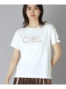 クリア天竺チュールCIELロゴTシャツ DRESSTERIOR ドレステリア トップス カットソー・Tシャツ ホワイト グレー ブラック【送料無料】[Rakut...