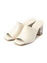 【SALE/20%OFF】スクエアトゥブロックヒールサンダル 24SS ESPERANZA エスペランサ シューズ・靴 サンダル ブラック シルバー ホワイト【...