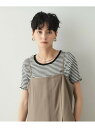 細ボーダーリブカットソー【洗濯機洗い可】 OPAQUE.CLIP オペークドットクリップ トップス カットソー・Tシャツ ブラウン グレー ブラック[Rakut...