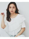 【SALE/30%OFF】アシメフリルトップス【UV/接触冷感/洗濯機洗い可】 index インデックス トップス カットソー・Tシャツ ブラック ブルー ホワ...