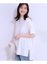 【SALE/10%OFF】ヒップが隠せる バックシャーリング チュニックTシャツ SHOO・LA・RUE シューラルー ワンピース・ドレス チュニック ブルー ...