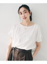 【SALE/20%OFF】【洗える】タック入りフレンチスリーブプルオーバー UNTITLED アンタイトル トップス カットソー・Tシャツ ブラウン レッド ブ...