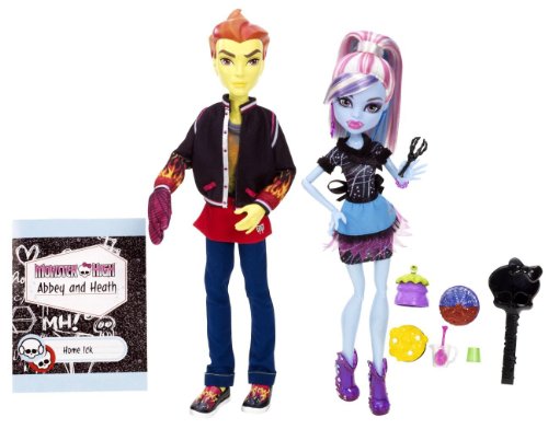 Monster High モンスターハイ Classroom Partners Home Ick Abbey Bominable and Heath Burns Doll, 2-Pa