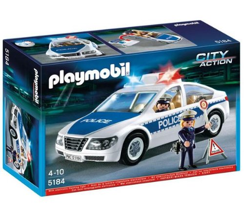 【商品名】プレイモービル ライト点灯Police Car☆playmobil【5184】【カテゴリー】おもちゃ:人形・ドール【商品説明】■フィギュア2体付 ■車上部のライトが点灯します。■外箱の大きさ29cm×19cm×9cm