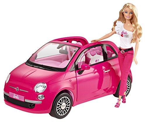 【商品名】バービー　フィアット (Barbie Fiat Vehicle)【カテゴリー】おもちゃ:人形・ドール【商品説明】バービーとすてきな車で遊ぼう！バービー・ドールとおしゃれでかっこいいピンクのフィアットのセットです。 ドアは開閉でき、シルバーのホイール、バービーのプレートなど、細かいところまでとっても凝っています！ ドールもセットになっているので、すぐに遊べます。対象年齢3歳以上。 パッケージサイズ:約幅44×高さ25.5×奥行23cm、ドールは身長約30cm。