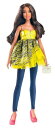 バービーBarbie All Dolled Up STARDOLL Brunette Doll Yellow Top Pink Shoes - Mix and Match Trendy,