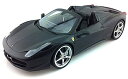 FERRARI フェラーリ 458 spider 黒(マットブラック) hotwheels ホットウィール 1:18