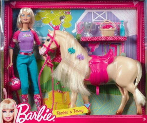 Barbie Doll and Tawny Horse Playset
