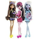 Monster High モンスターハイ Dead Tired Abbey, Clawdeen, & Draculaura Set of 3 人形 ドール