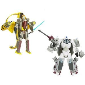 Star Wars Transformers Crossovers Blockbuster 2 パック 7 インチ Tall フィギュア Set - Anakin Skywa