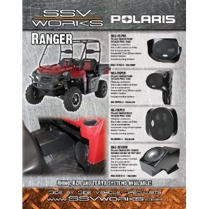 SSV Works Polaris Ranger GEN 1 Front Stereo Speaker スピーカー Pods INCLUDES 6x9