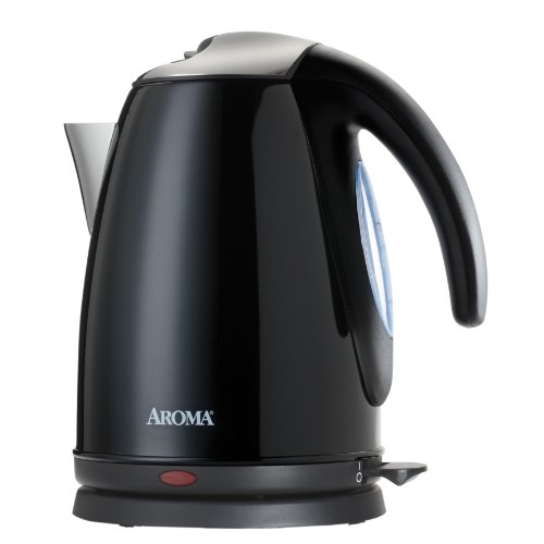 A} dCPg Aroma 1.7 Liter (7-Cup) Cordless Electric Water Kettle, Black