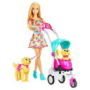 バービー Barbie Strollin' Pups Playset ドール 人形 フィギュア