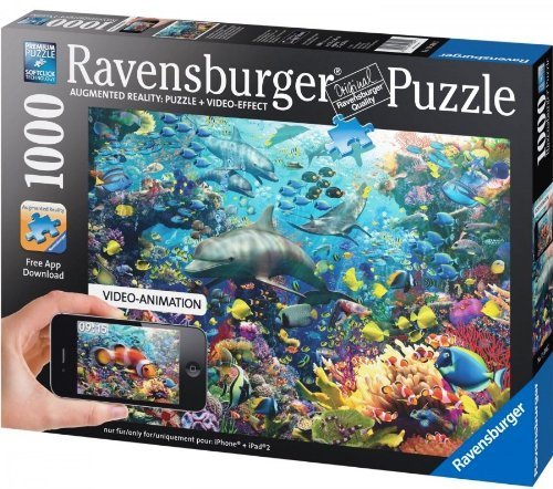 Ravensburger Augmented Reality Puzzle + Video Effect COLORFUL UNDERWATER KINGDOM 1000 Piece Premiu