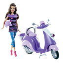 Teresa Doll With Purple Scooter and Helmet - Barbies Friend Teresa Glam Scooter Vespa by Barbie