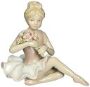 Cosmos 96535 Fine Porcelain Ballerina in Pink Dress Figurine, 4-1/2-Inch