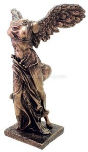 Nike - Winged Victory of Samothrace Victory Greek Goddess Statue 11 Inch