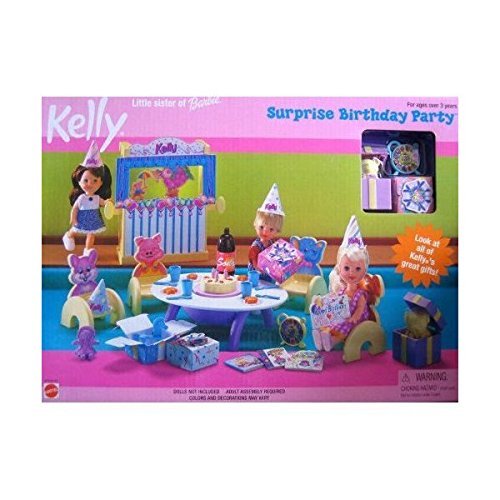 【商品名】Kelly Little Sister of Barbie Doll Surprise Birthday Party Playset by Barbie 【カテゴリー】おもちゃ：Barbie【商品詳細】 for ages 3 and up; dolls not included; adult assembly required;