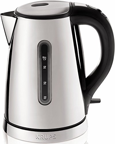 KRUPS BW730D Breakfast Set Electric Kettle with Brushed and Chrome Stainless Steel Housing, Silver