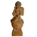 Michael Carr Designs 200157RUST Rusty Cherub Liconfiber Statue, 20'