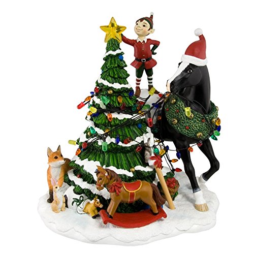 Enesco Trail of Painted Ponies Woodland Christmas Centerpiece, 9-Inch