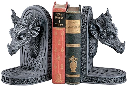 Design Toscano Gray Friar Dragon Bookends Statue (Set of 2)